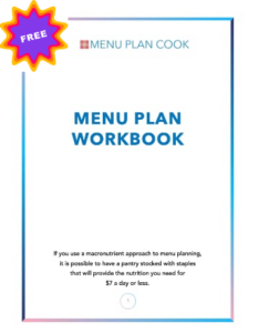 Free Menu Plan Workbook