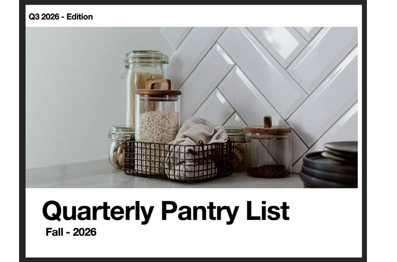 non-perishable pantry